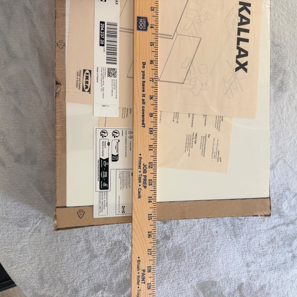 IKEA KALLAX Insert with 1 Shelf White 13x13 204.237.20 Set of 2 New Sealed - Picture 9 of 9
